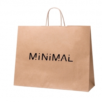 Bolsa de material mixto apaisada 41×32 cm asas cortas gran base