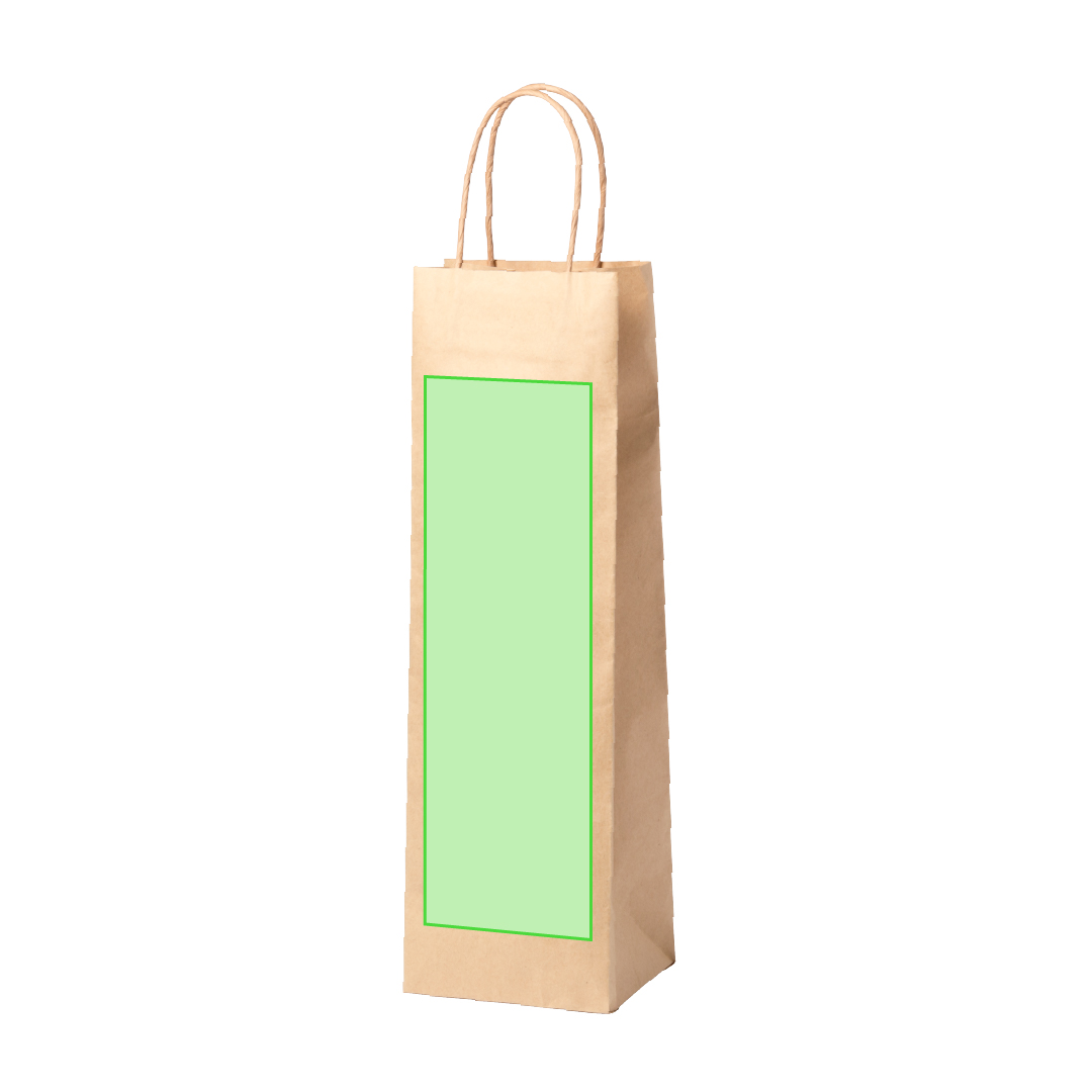 Bolsa de material mixto para botella 11×36 cm asas cortas