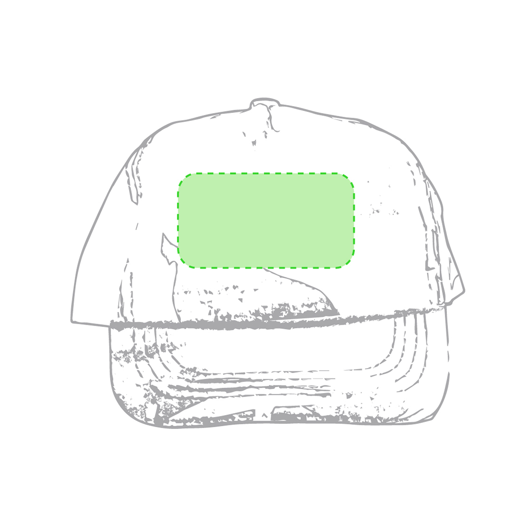 Gorra de camuflaje 5 paneles en algodón y poliéster con ventilación bordada y cierre de velcro