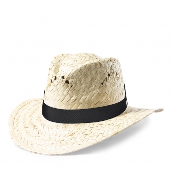 Sombrero de paja blanco con agujeros de ventilación y cinta interior