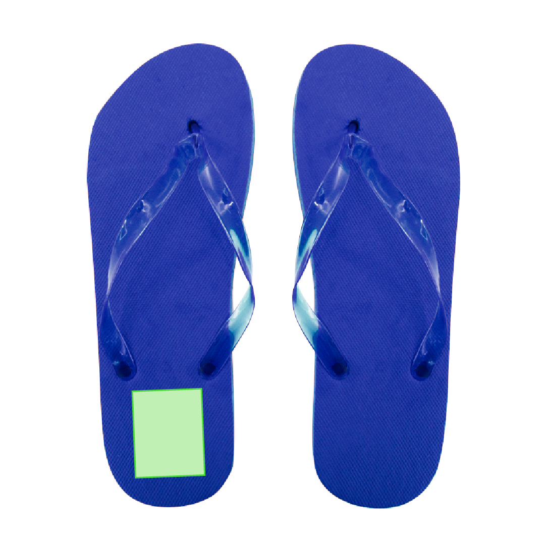 Par de chanclas EVA y PVC con tiras ergonómicas a juego en variados colores vivos