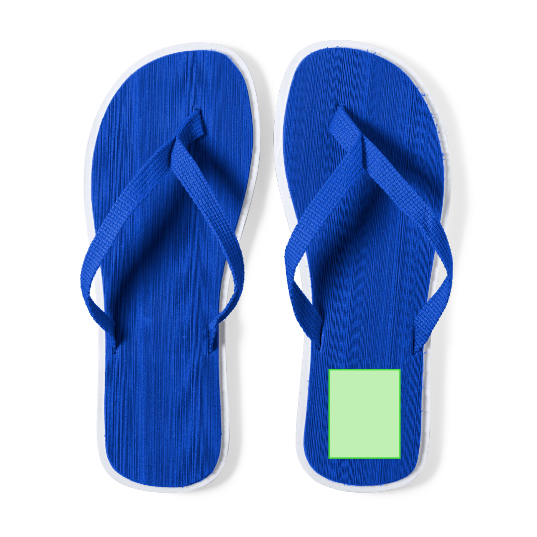 Par de chanclas EVA bicolor con suela gruesa y tira de nylon en variados colores vivos — tallas 36-38 y 42-44
