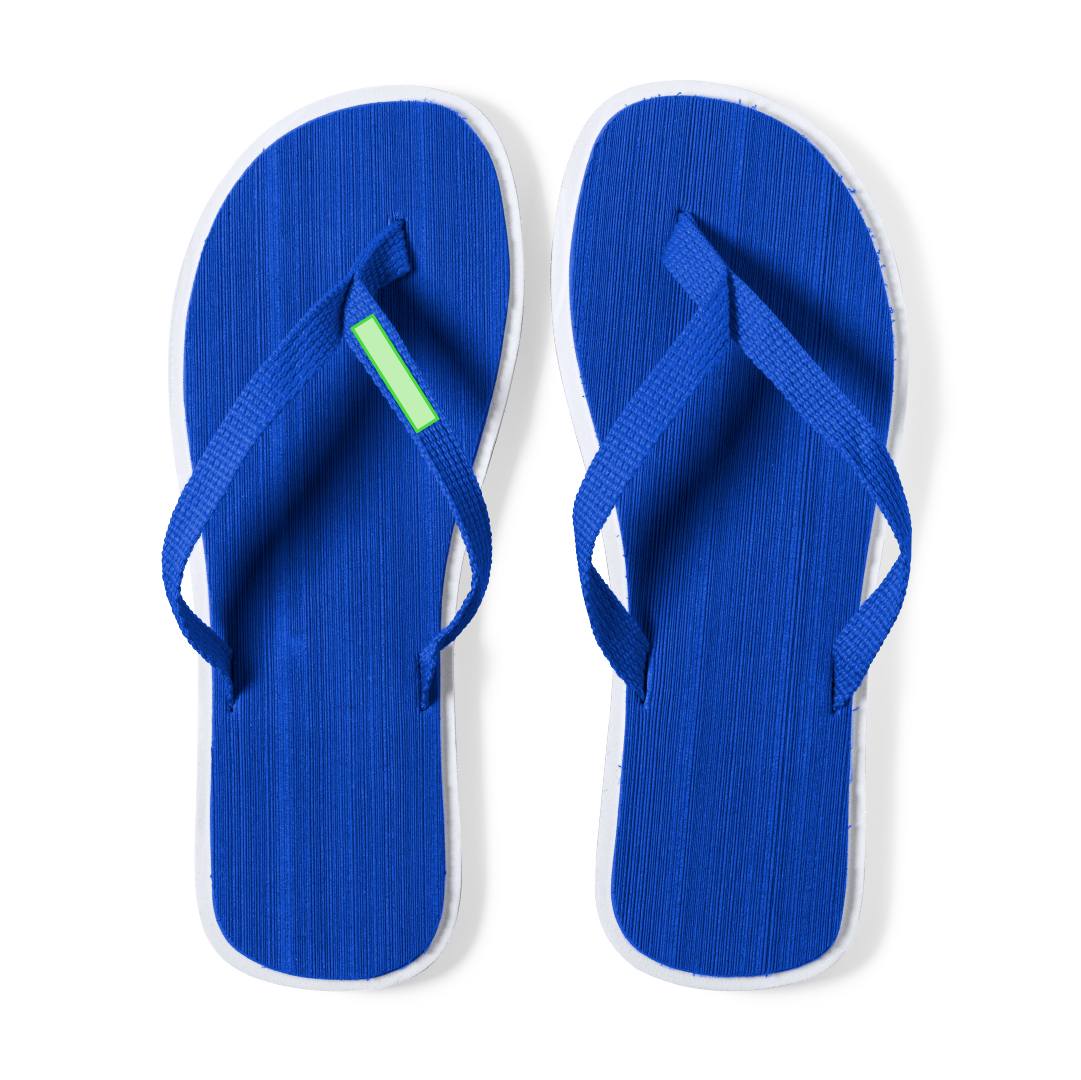 Par de chanclas EVA bicolor con suela gruesa y tira de nylon en variados colores vivos — tallas 36-38 y 42-44
