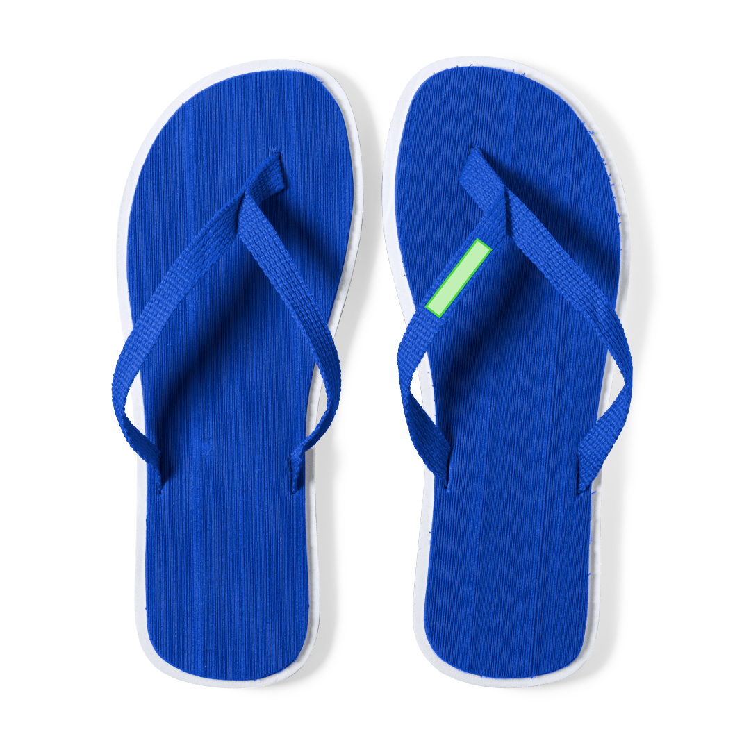 Par de chanclas EVA bicolor con suela gruesa y tira de nylon en variados colores vivos — tallas 36-38 y 42-44