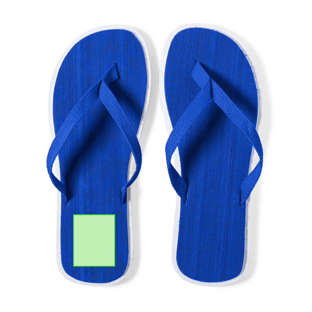 Par de chanclas EVA bicolor con suela gruesa y tira de nylon en variados colores vivos — tallas 36-38 y 42-44
