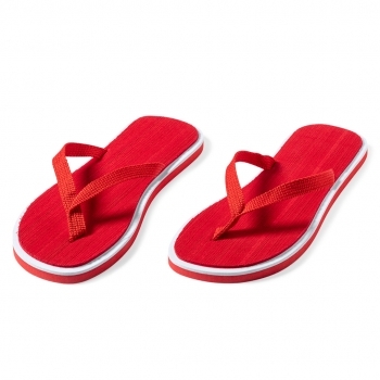 Par de chanclas EVA bicolor con suela gruesa y tira de nylon en variados colores vivos — tallas 36-38 y 42-44