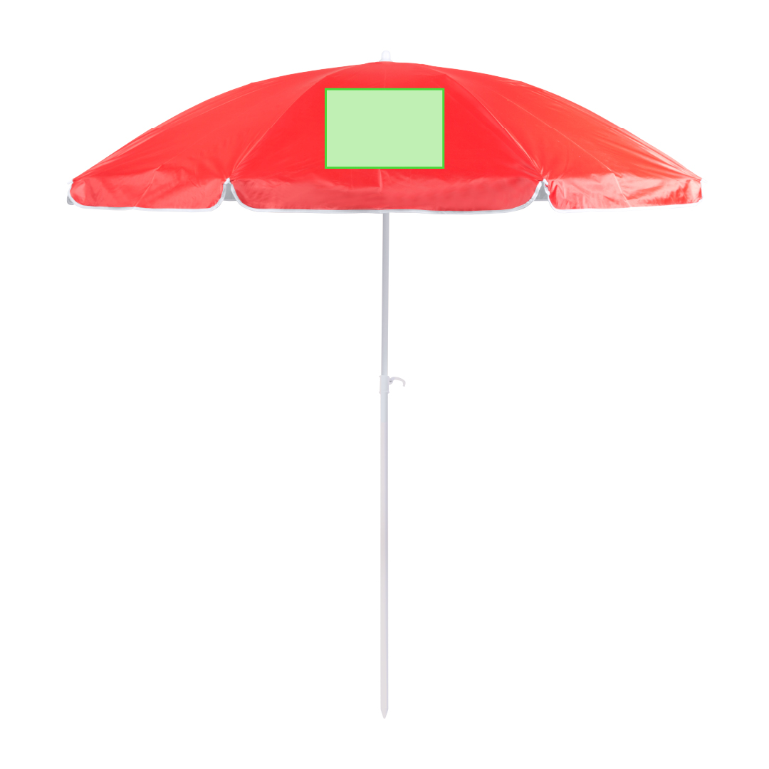 Sombrilla de playa reclinable de 200 cm en 8 paneles de nylon con protección UV — funda de transporte incluida