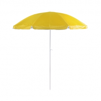 Sombrilla de playa reclinable de 200 cm en 8 paneles de nylon con protección UV — funda de transporte incluida