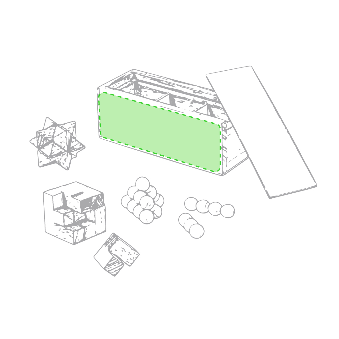 Set de 3 juegos de habilidad de madera en caja con tapa deslizante 16×6×6 cm