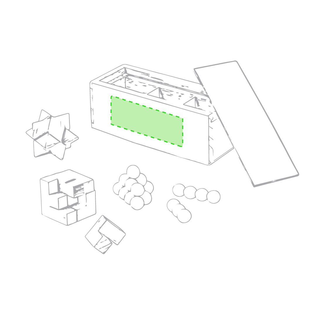 Set de 3 juegos de habilidad de madera en caja con tapa deslizante 16×6×6 cm