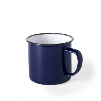 Taza metálica de camping con asa plegable 380 ml