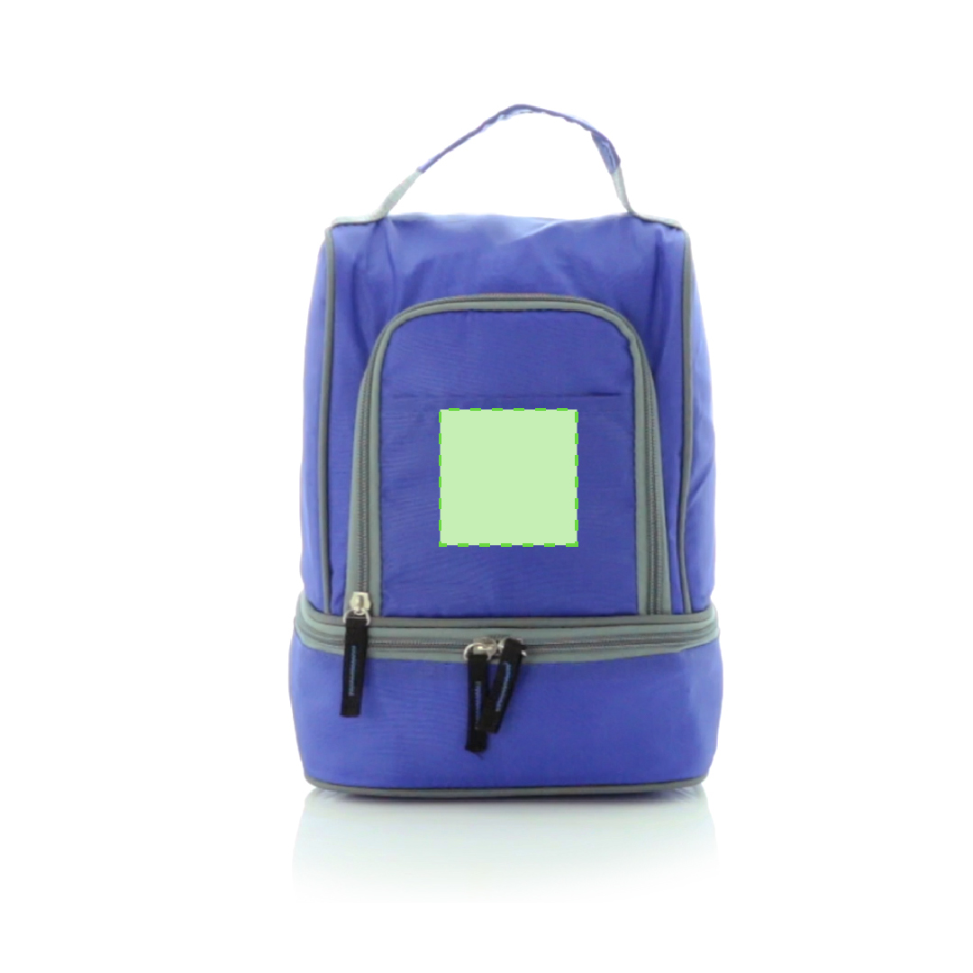 Nevera todoterreno de poliéster 210D con 2 compartimentos y bolsillo frontal con cremallera