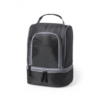 Nevera todoterreno de poliéster 210D con 2 compartimentos y bolsillo frontal con cremallera