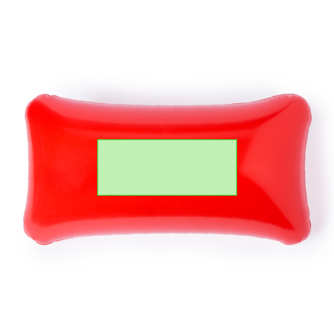 Almohadilla inflable de PVC en combinación de acabados transparente y sólido en variada gama de vivos colores — 30x12 cm