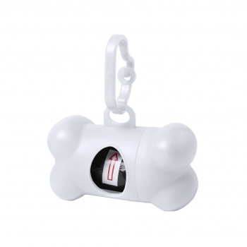 Dispensador bolsas higiénicas mascotas 15 bolsas incluidas clip mosquetón