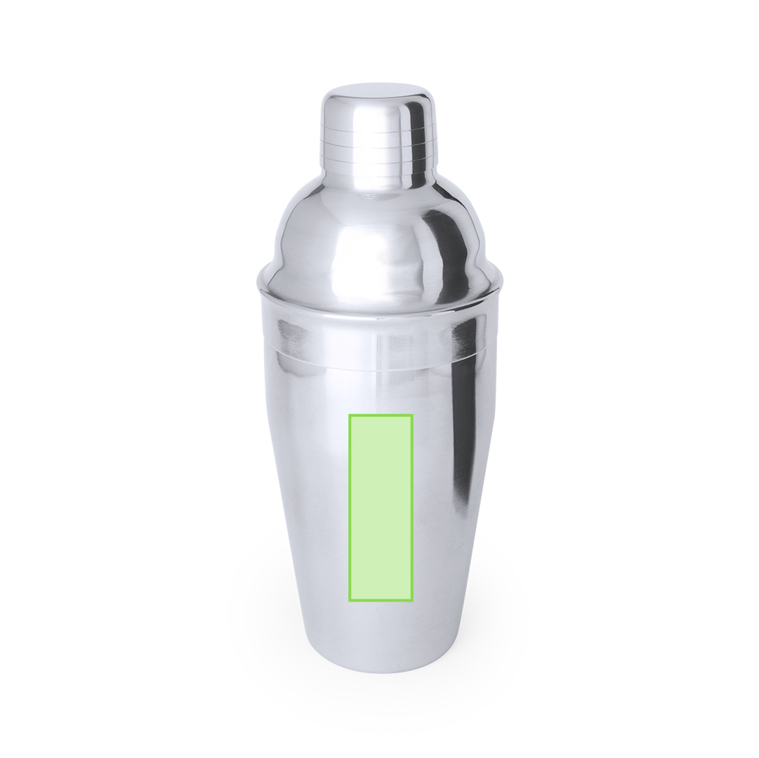 Coctelera de acero inoxidable 550 ml semimate con cierre de seguridad y tapón dosificador