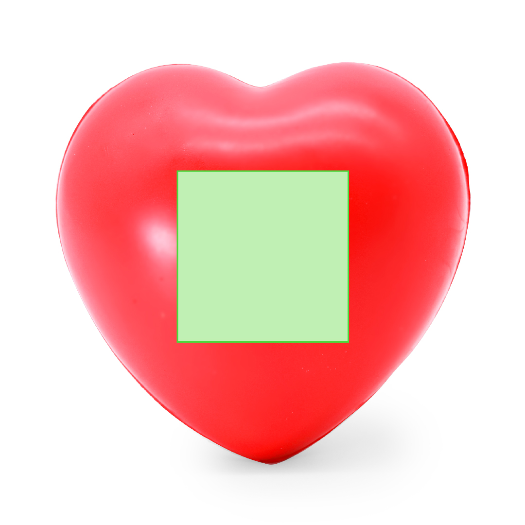 Antiestrés de PU diseño corazón 7×7×5 cm en colores vivos