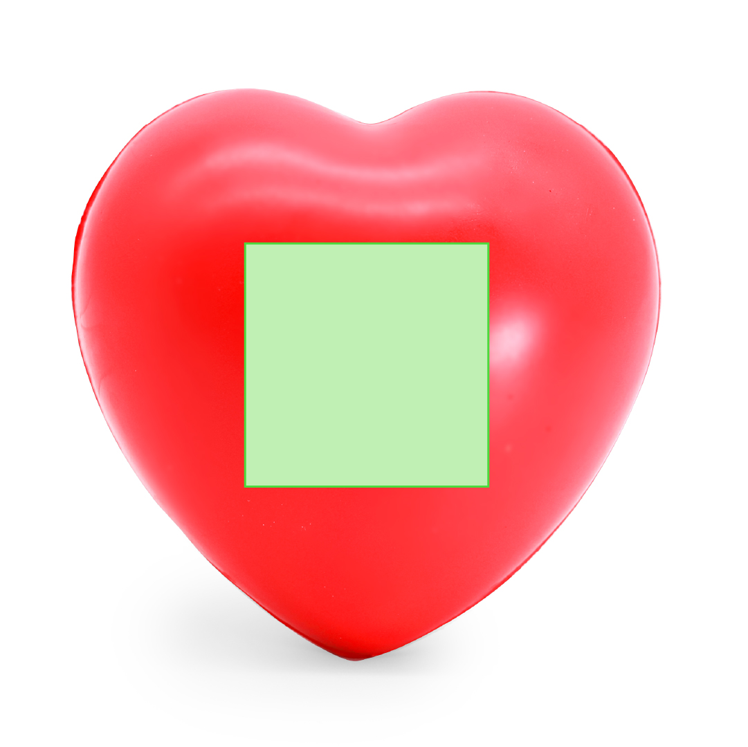 Antiestrés de PU diseño corazón 7×7×5 cm en colores vivos