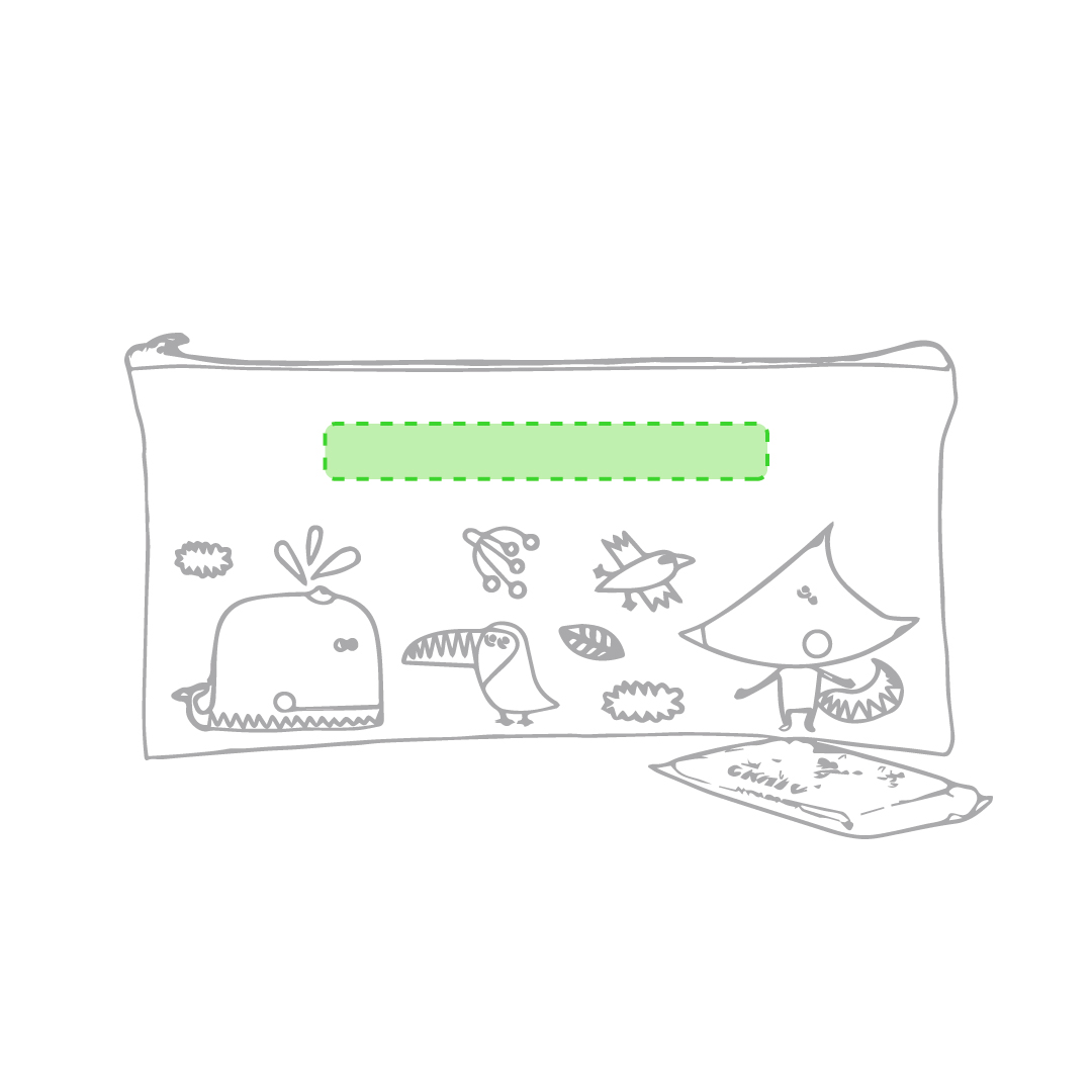 Estuche de non-woven blanco para colorear con 5 ceras incluidas