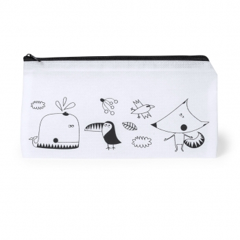 Estuche de non-woven blanco para colorear con 5 ceras incluidas