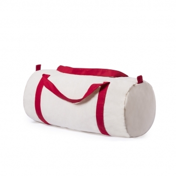 Bolso de algodón 100% 130 g/m² con asas alrededor reforzadas en colores vivos y cierre de cremallera