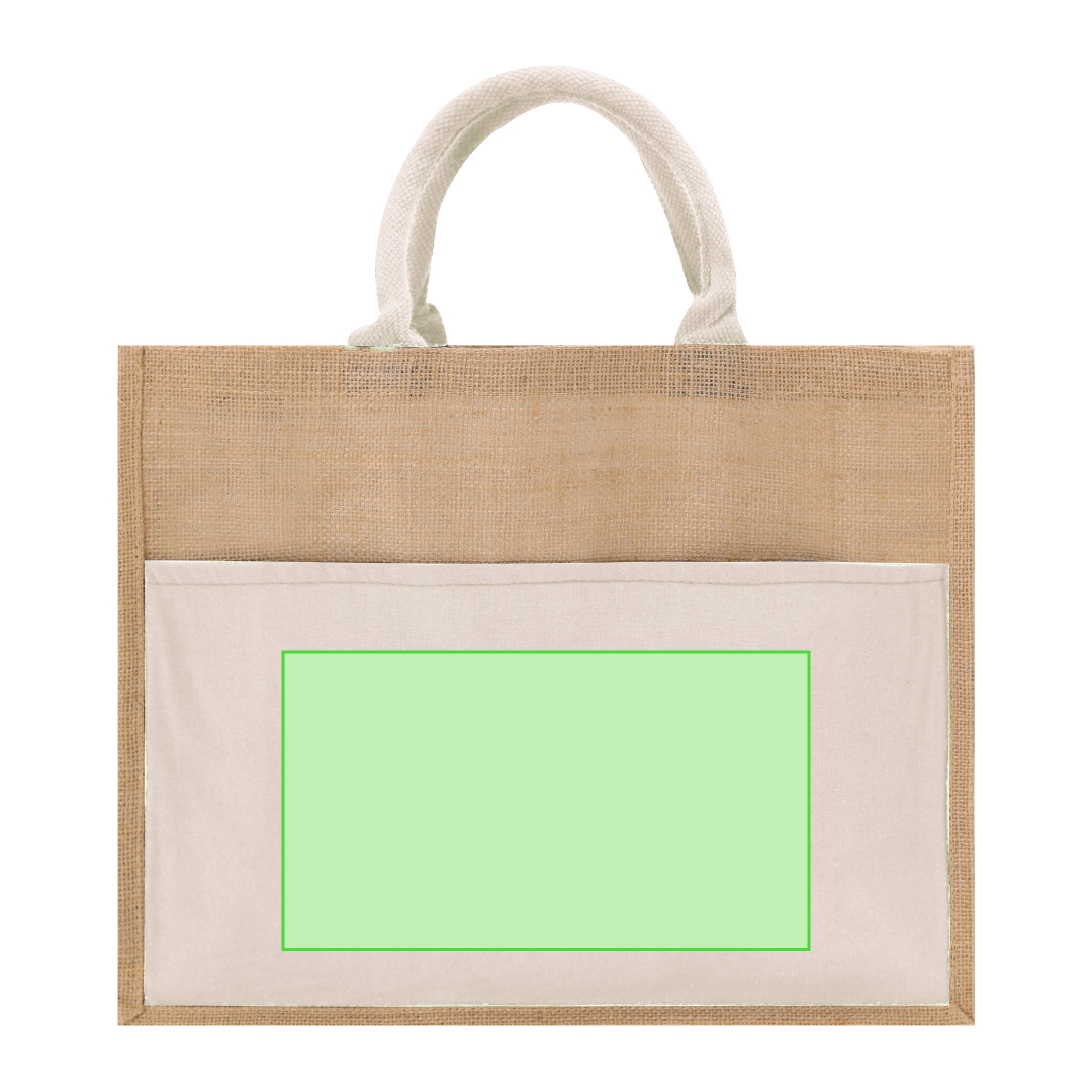 Bolsa de algodón asas cortas 44×34 cm formato apaisado