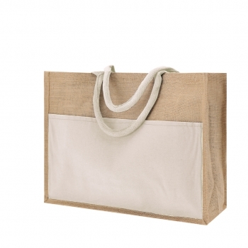 Bolsa de algodón asas cortas 44×34 cm formato apaisado