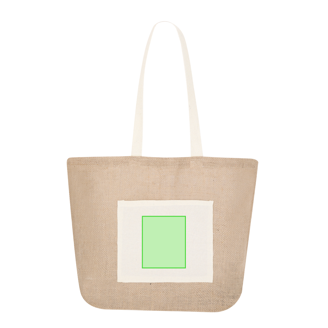 Bolsa de algodón asas largas 48×35 cm formato panorámico