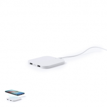 Cargador inalámbrico 10W multidispositivo con salidas USB adicionales