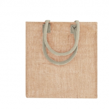 Bolsa de algodón básica natural 38×41 cm tote clásica
