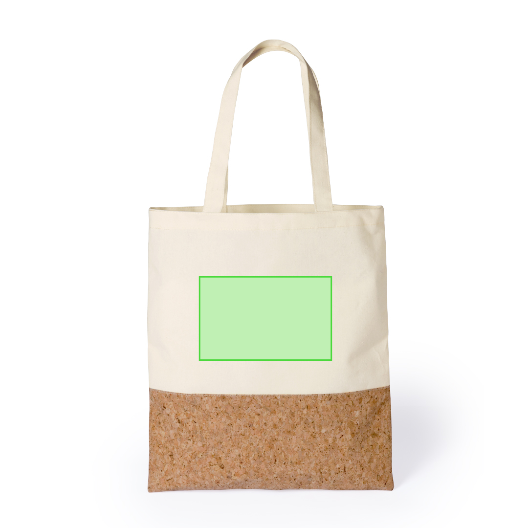 Bolsa tote de corcho natural 145 g/m² con asas largas