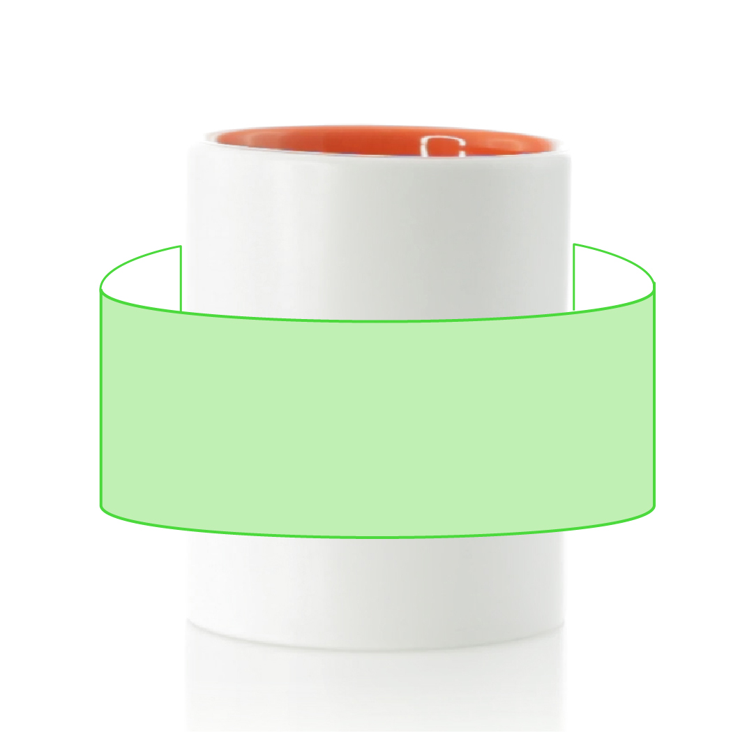 Taza de cerámica esmaltada blanca clásica 350 ml