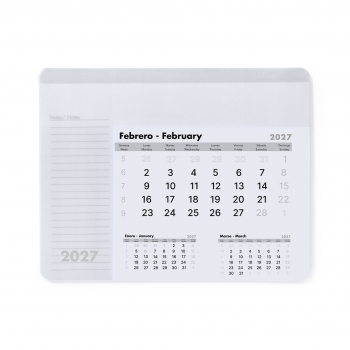 Alfombrilla calendario anual de 12 meses con base antideslizante