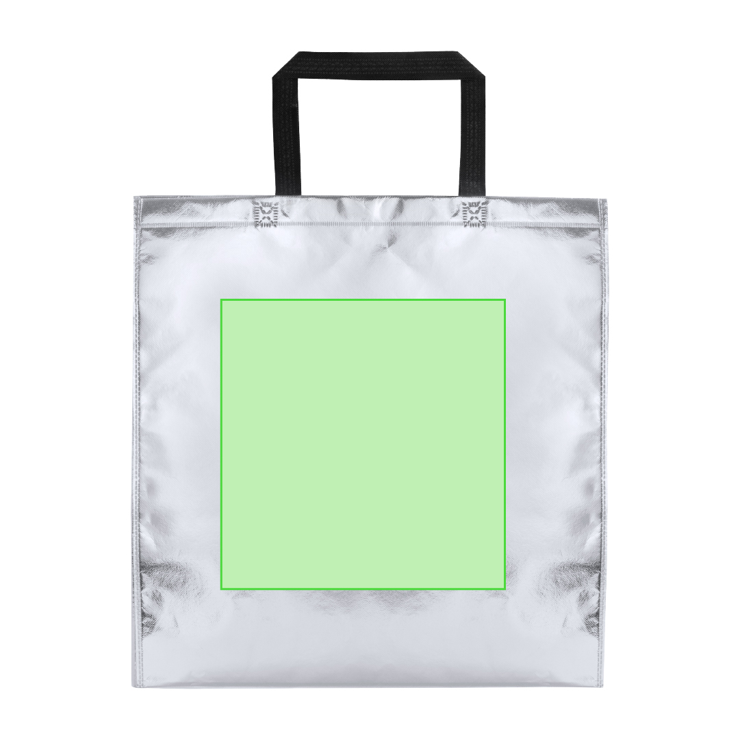 Bolsa de material mixto gran tote cuadrada 45×44 cm