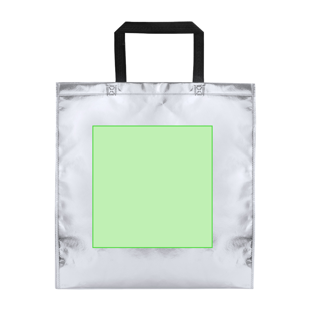 Bolsa de material mixto gran tote cuadrada 45×44 cm