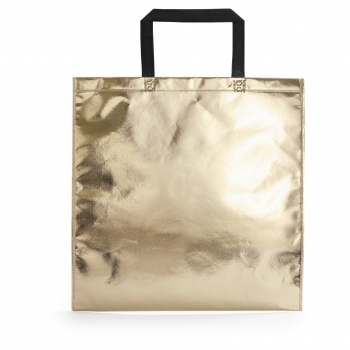 Bolsa de material mixto gran tote cuadrada 45×44 cm