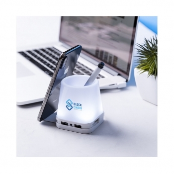 Lapicero con hub USB de 4 puertos y luz LED regulable
