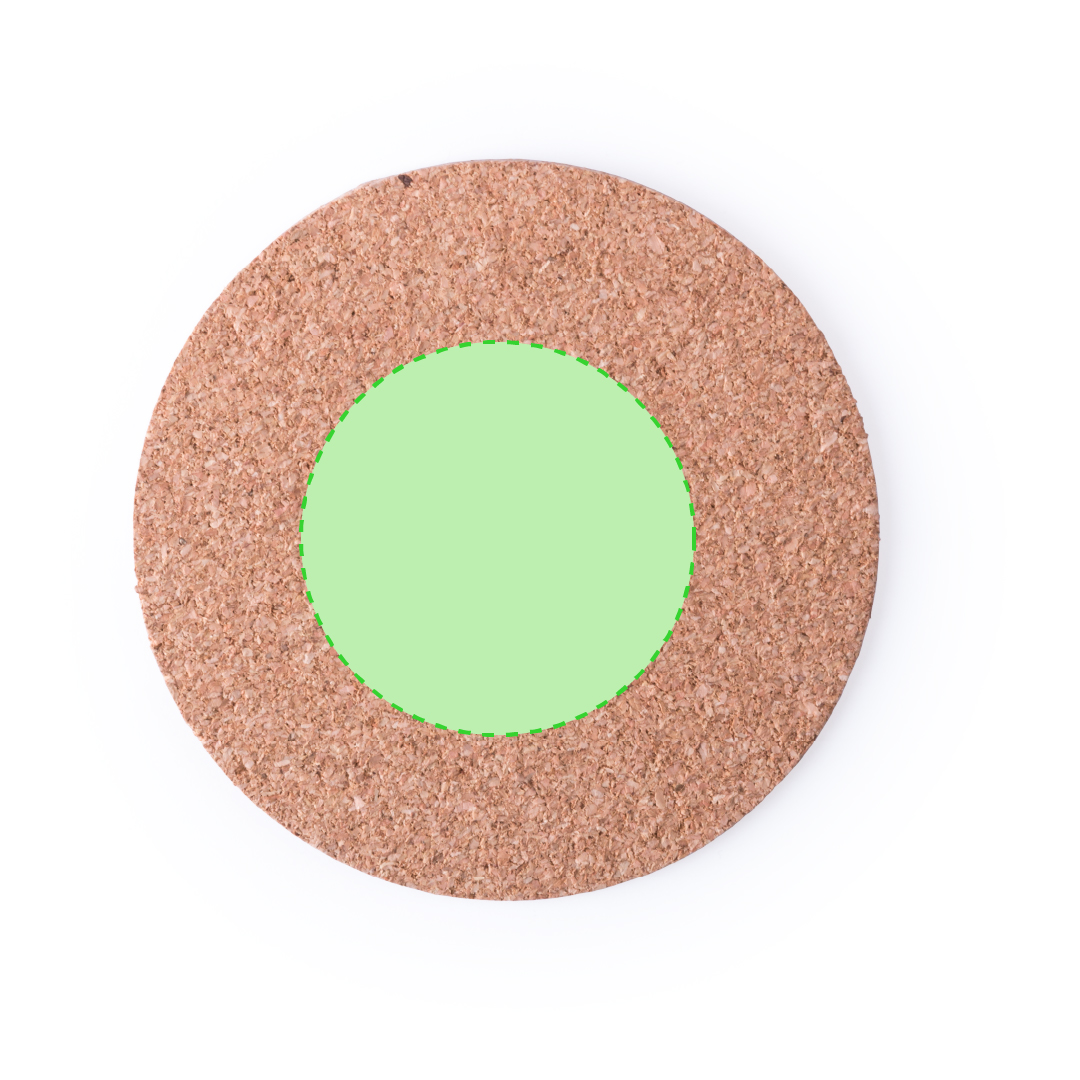Posavasos de corcho natural ecológico grabable en láser
