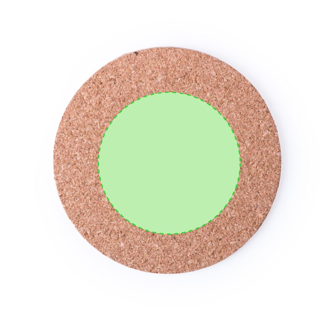 Posavasos de corcho natural ecológico grabable en láser