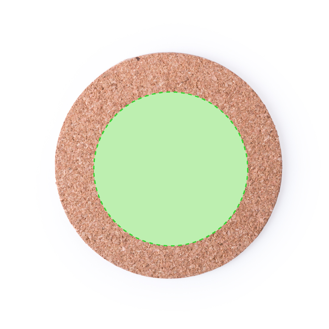 Posavasos de corcho natural ecológico grabable en láser