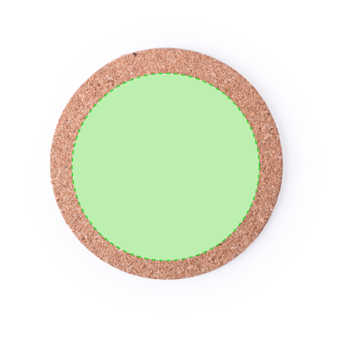 Posavasos de corcho natural ecológico grabable en láser