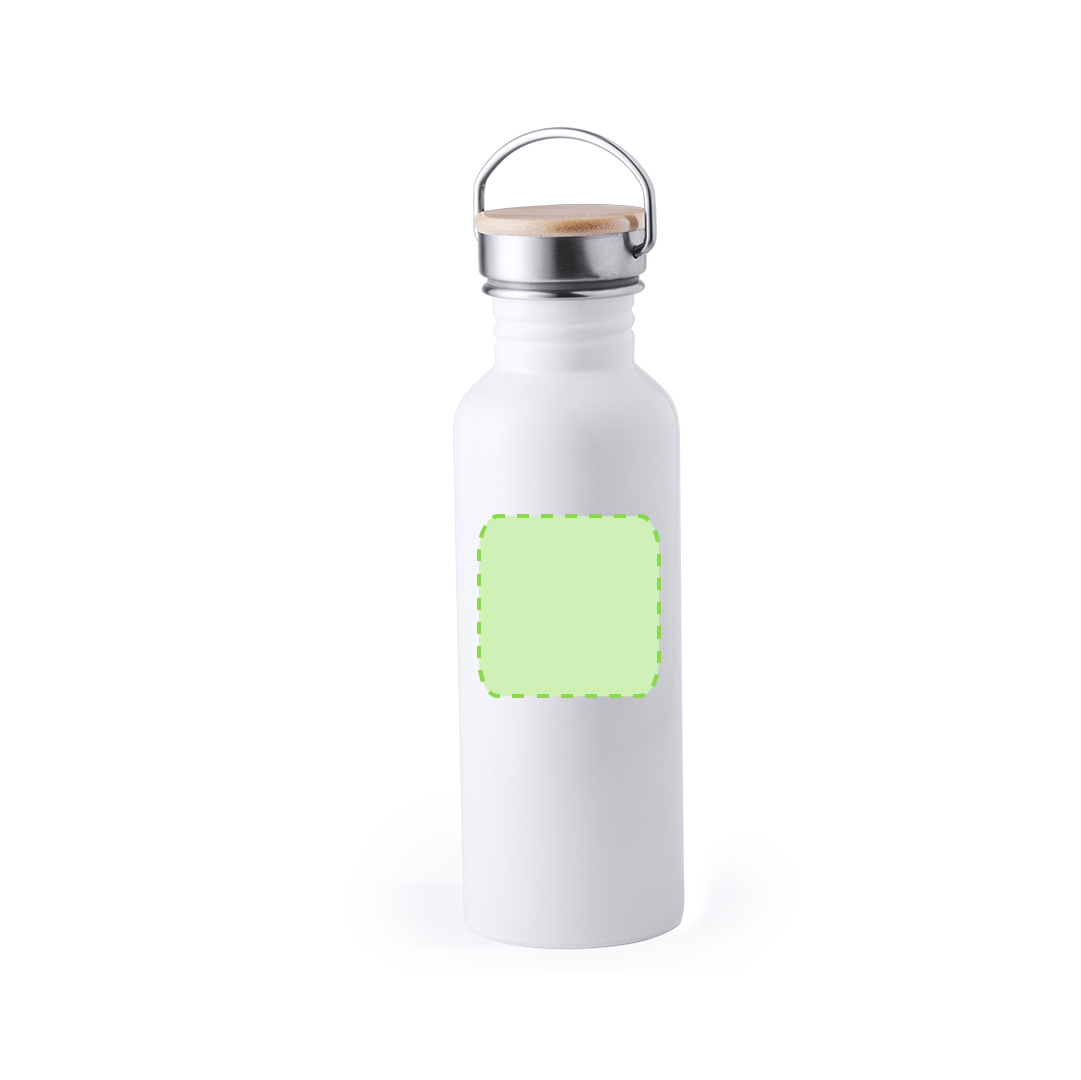Botella eco deportiva de acero inoxidable y bambú 800 ml