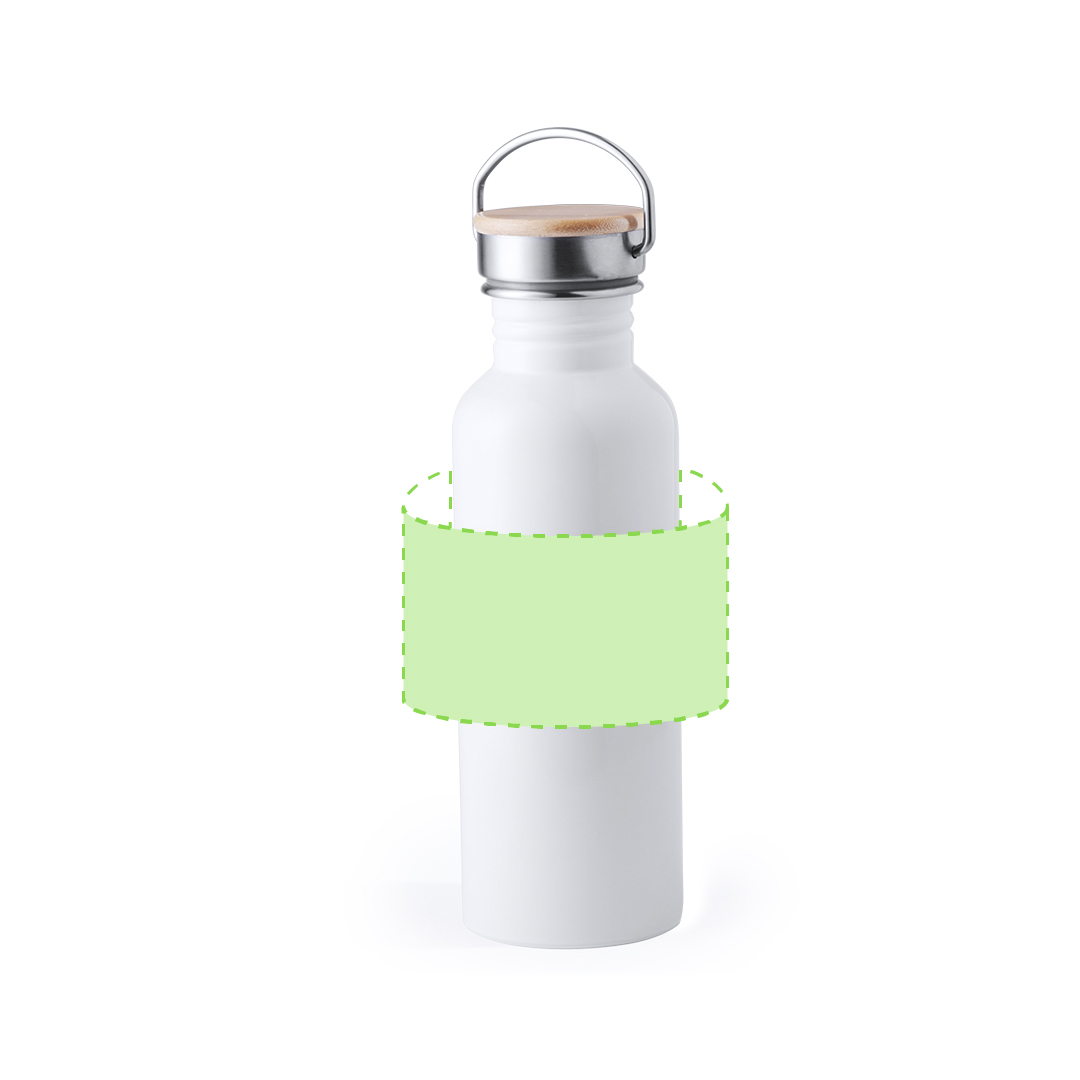 Botella eco deportiva de acero inoxidable y bambú 800 ml