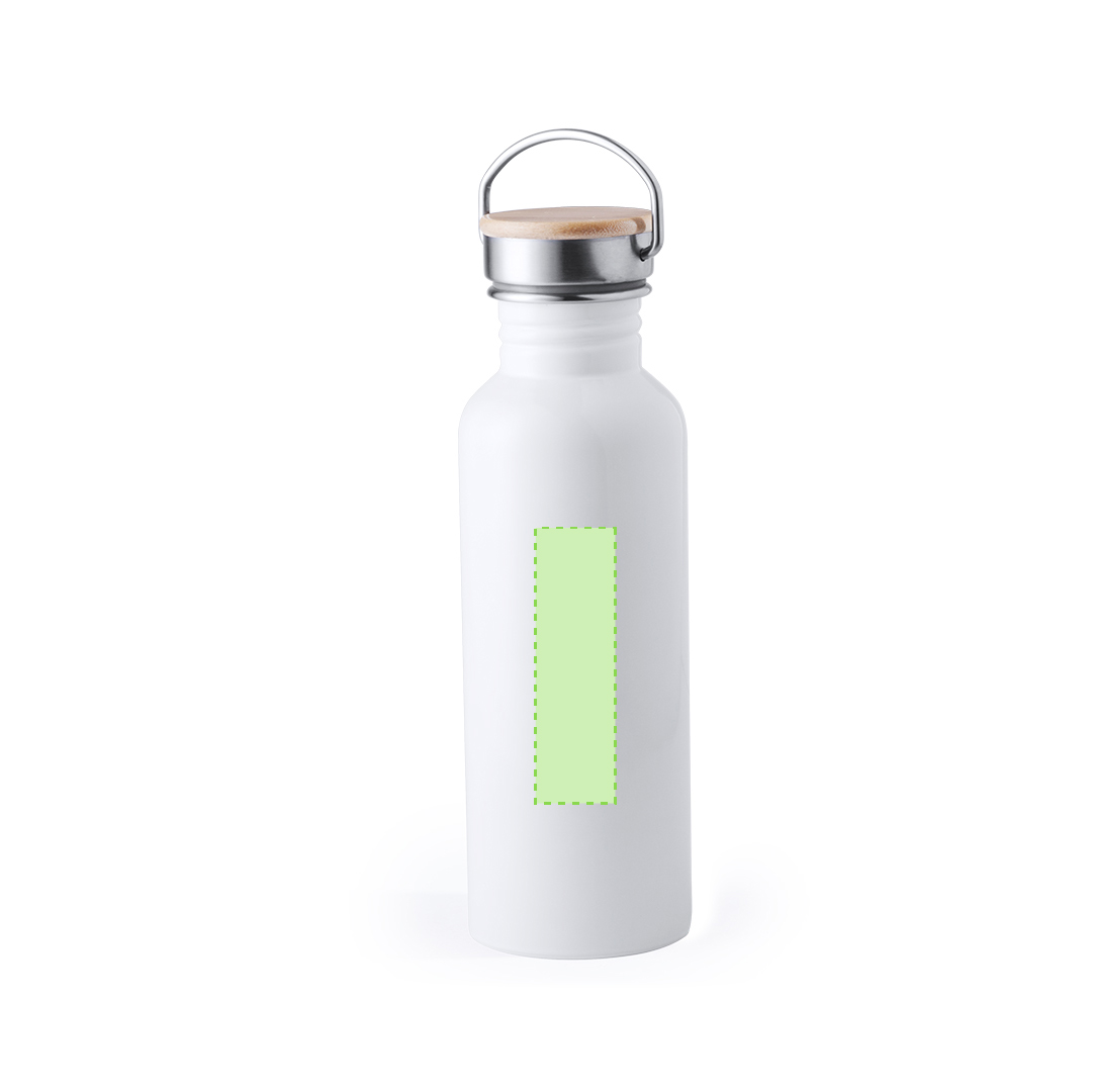 Botella eco deportiva de acero inoxidable y bambú 800 ml