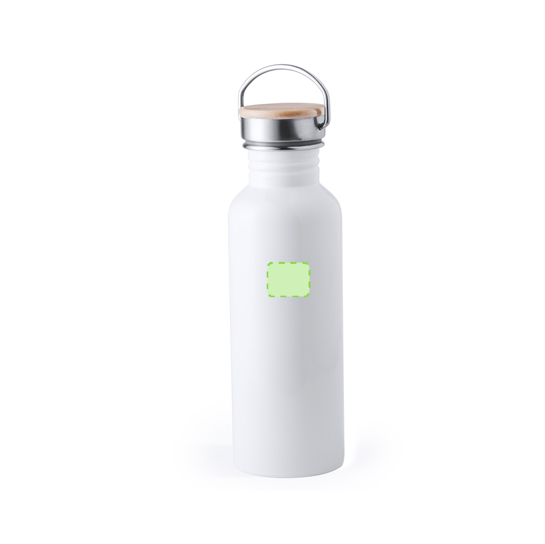 Botella eco deportiva de acero inoxidable y bambú 800 ml