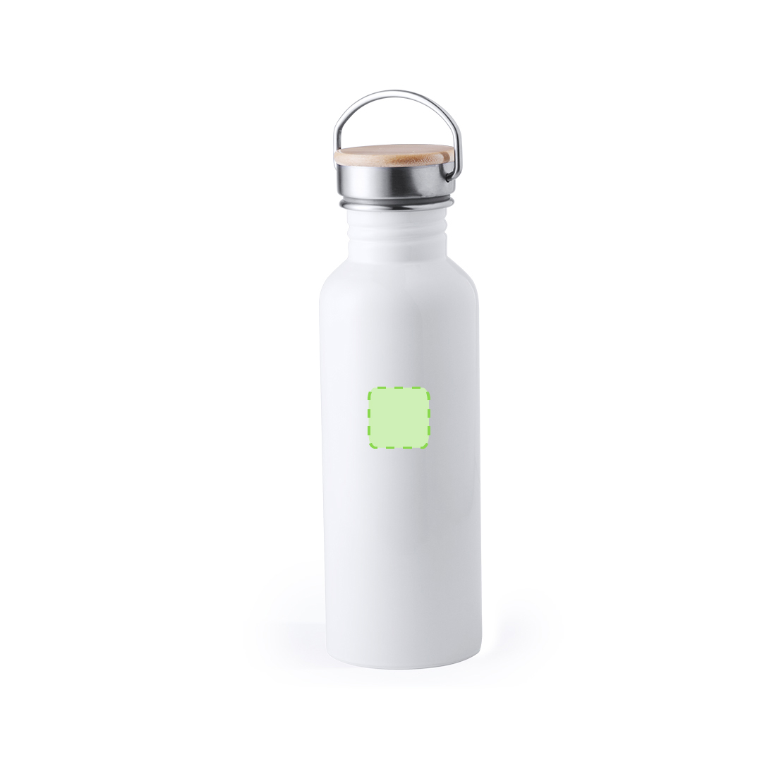 Botella eco deportiva de acero inoxidable y bambú 800 ml