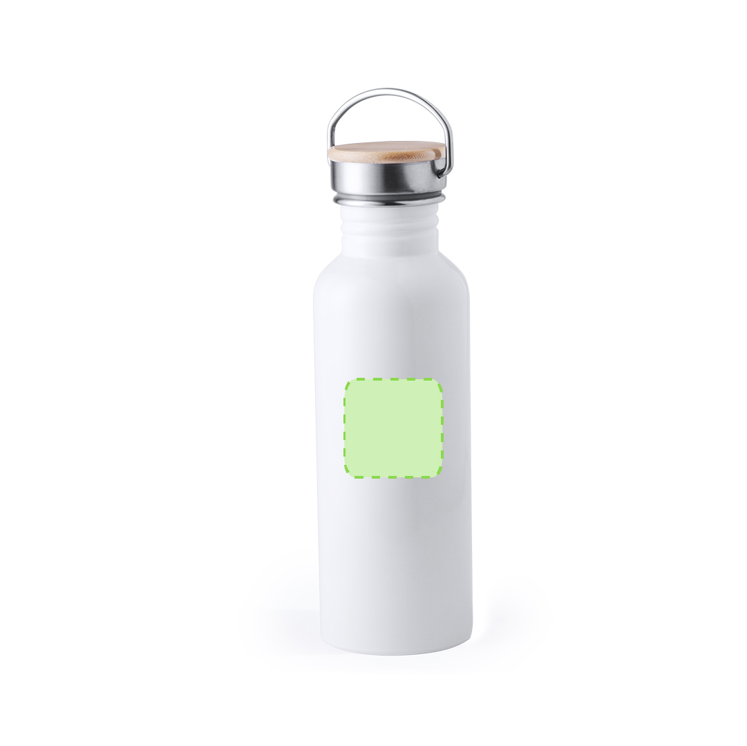Botella eco deportiva de acero inoxidable y bambú 800 ml