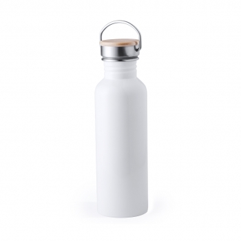 Botella eco deportiva de acero inoxidable y bambú 800 ml