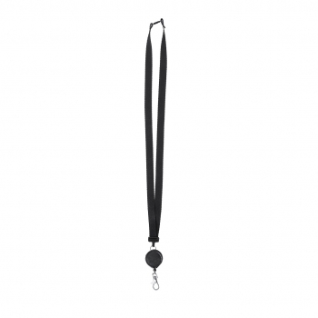 Lanyard de poliéster extensible con cierre de seguridad