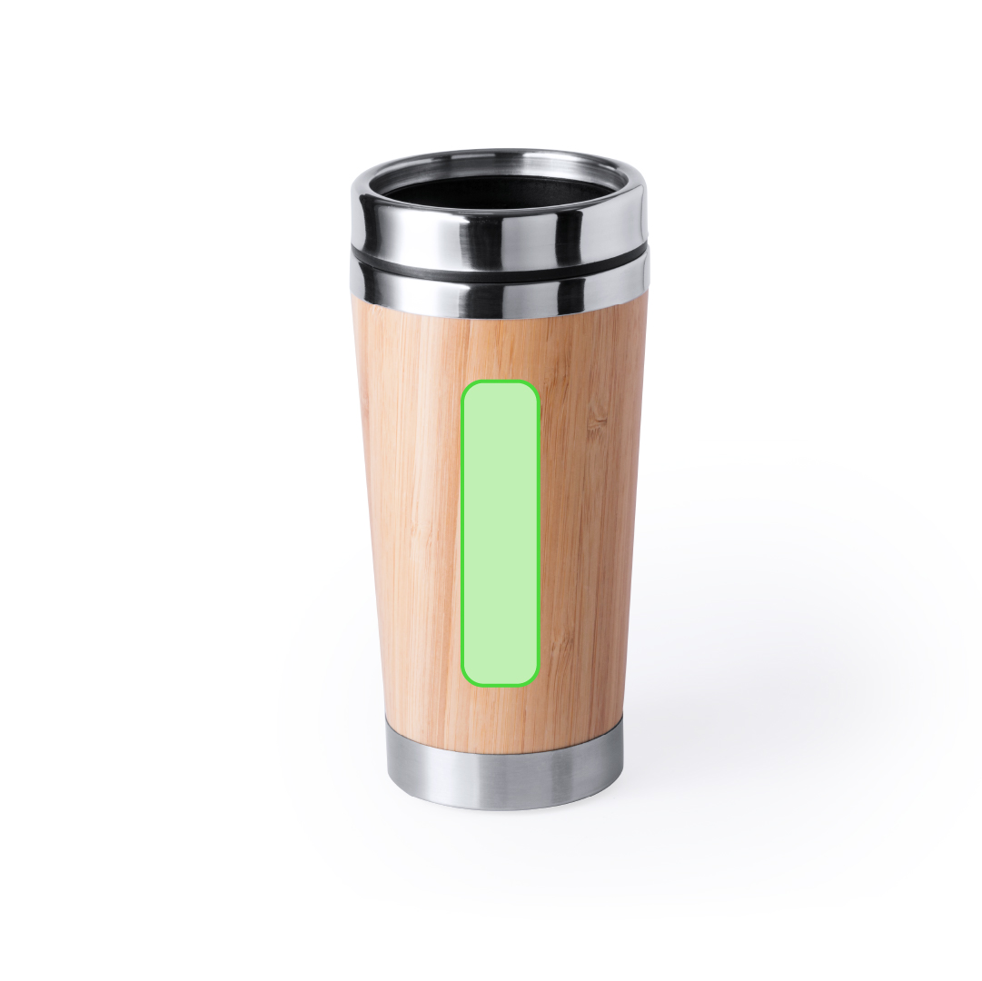 Vaso térmico de bambú y acero inoxidable 500 ml